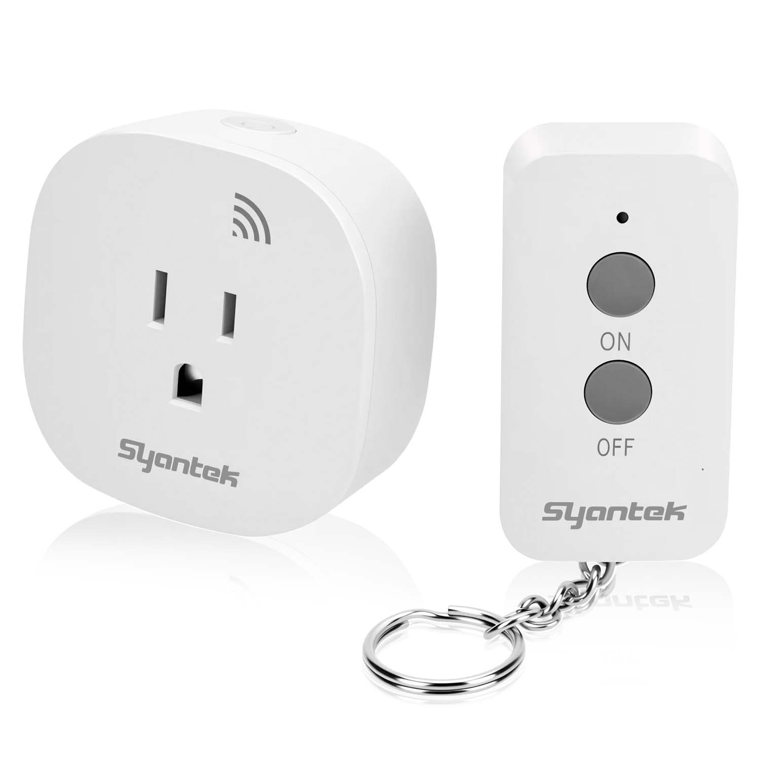 Lamps & Bedside Single Remote Control Outlet (RF, Compact Plug, Indoor Lamp Control, Long-Range, Pre-Paired)