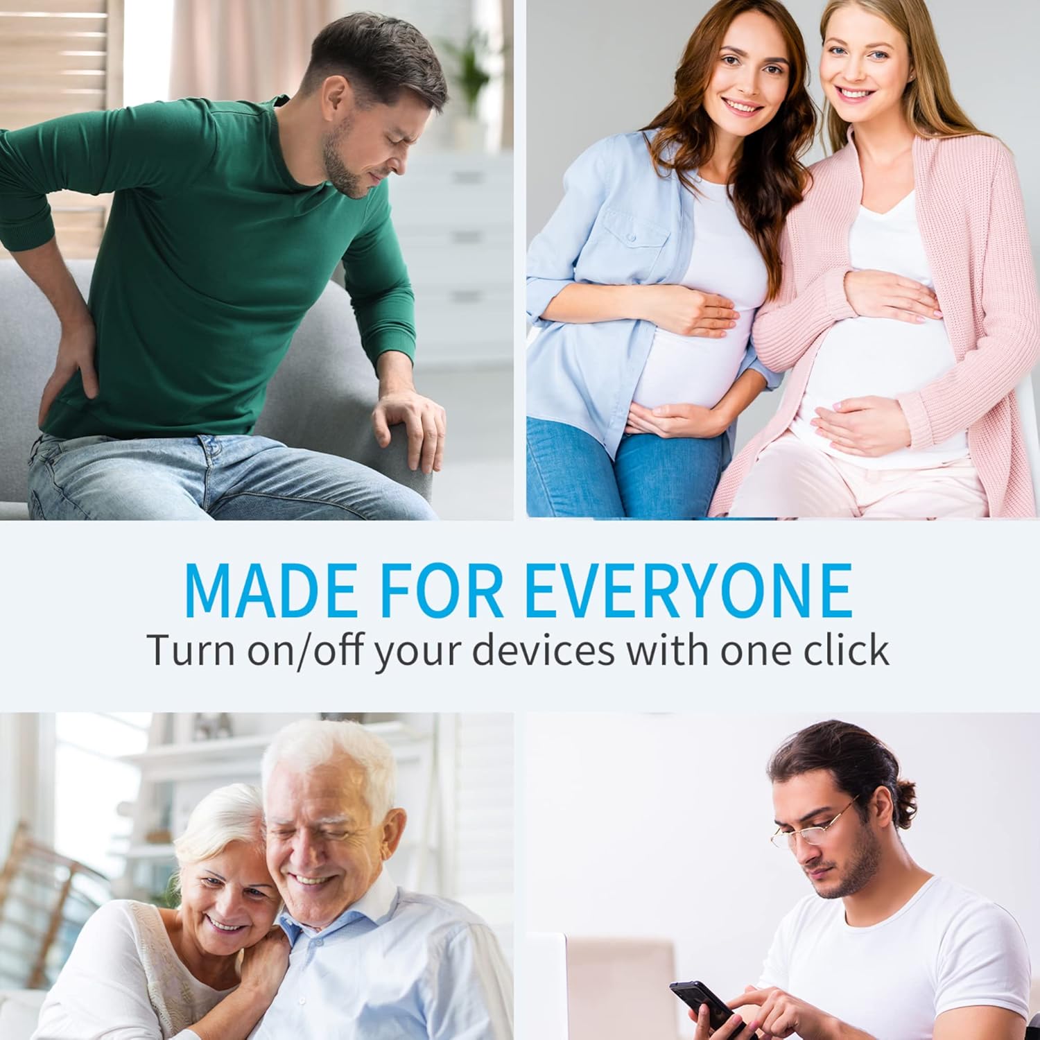 Lamps & Bedside Remote Control Outlet Kit (RF, 5+2 Plug, Long-Range)