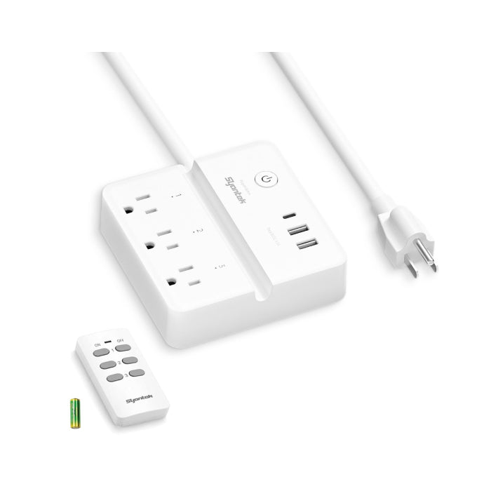 Syantek Remote Power Strip, 3 RF Outlets + 3 USB (1 USB-C)