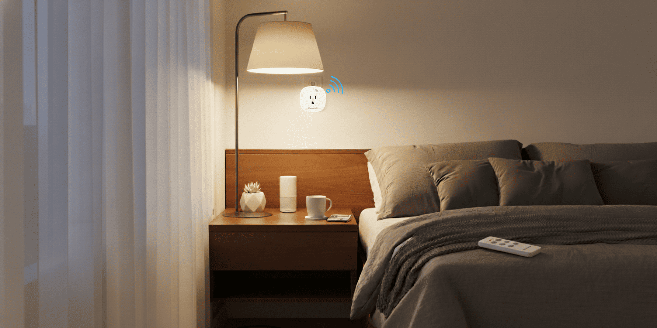 Lamps and Bedside Outlet