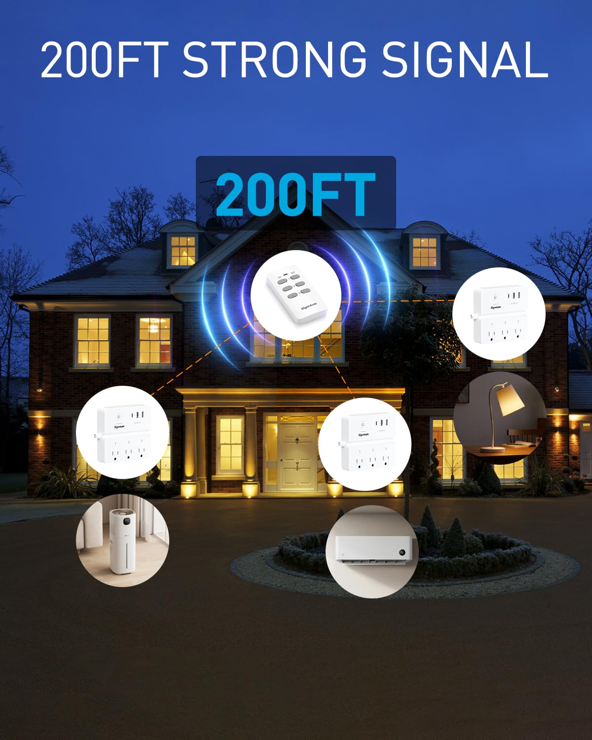 Remote Control Outlet (RF Wireless, 100–200 ft Range, Plug Kits & Single Plug, Indoor Use)