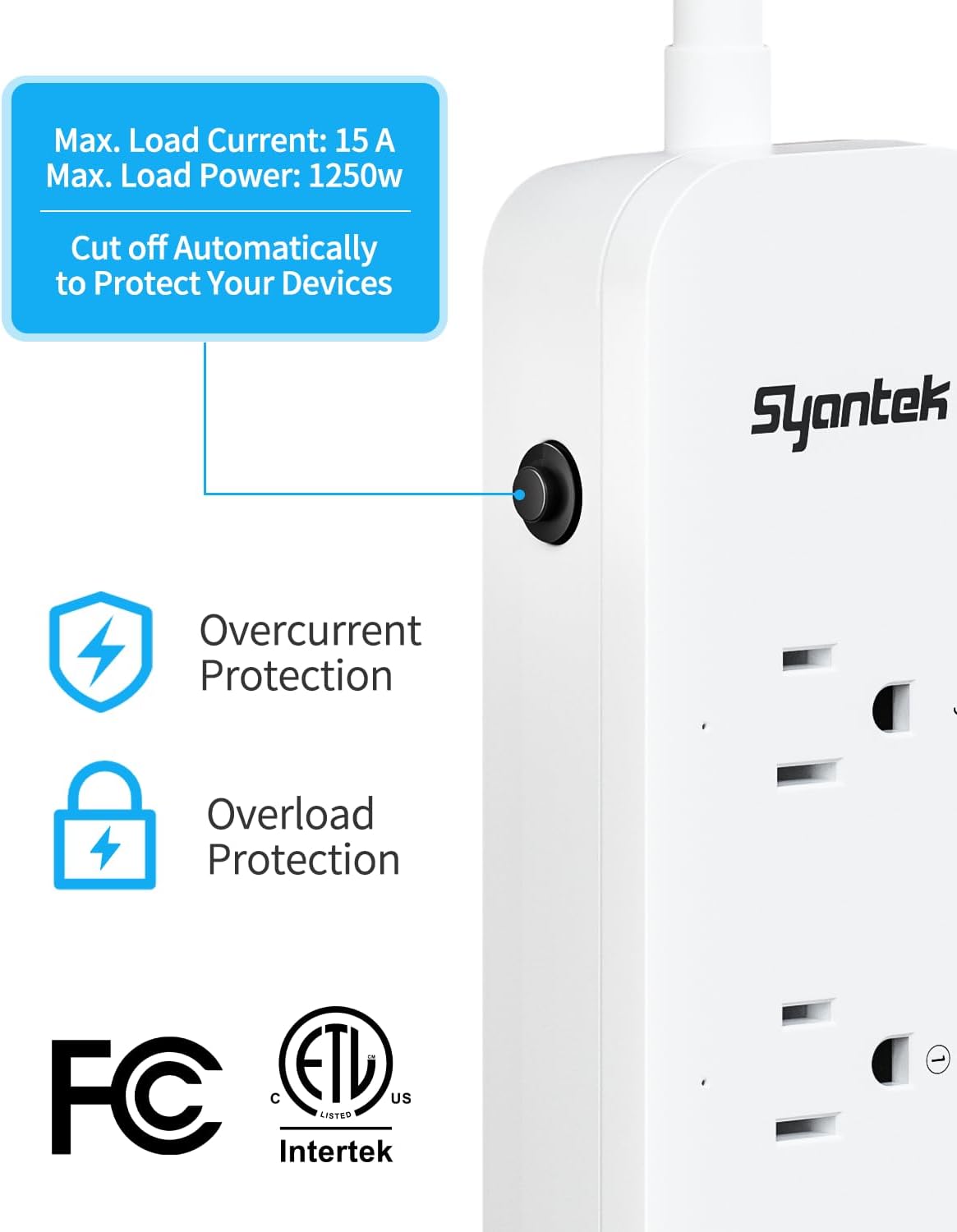 Remote Control Power Strip &amp; Dual-Channel Outlet (RF, Desk &amp; Home Office, USB &amp; Surge Options, One-Tap Control, 100–200-ft Range)