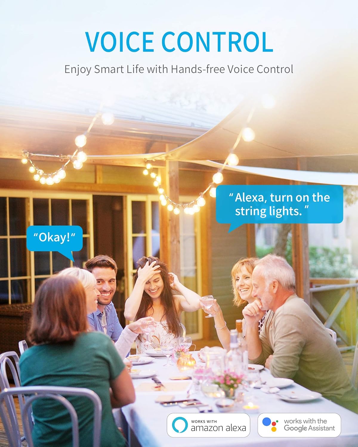 Outdoor Holiday Yard &amp; Inflatables Smart Plug (App &amp; Voice Control, RF Remote, Photocell + Countdown, Weather-Resistant, 3-Outlets Sync)