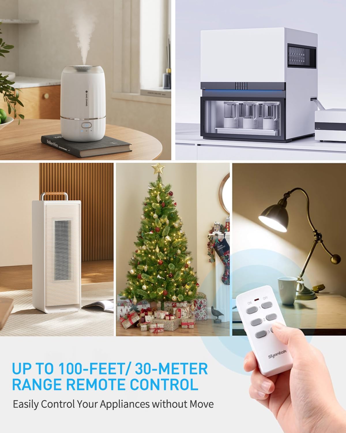 Remote Control Power Strip &amp; Dual-Channel Outlet (RF, Desk &amp; Home Office, USB &amp; Surge Options, One-Tap Control, 100–200-ft Range)