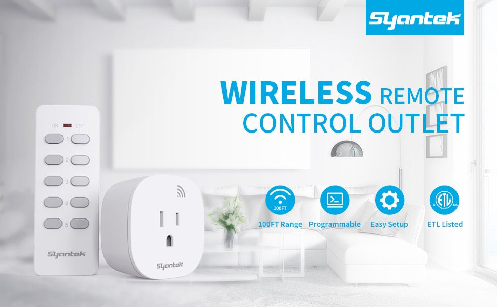 Syantek wireless remote control outlet 